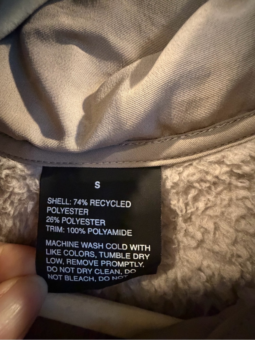 Vuori Taupe Teddy Fleece Jacket with Zip Pockets - Picture 4 of 4